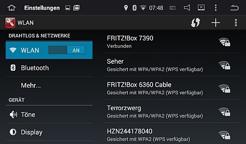 Das Radio ist per WLAN mit meiner Fritzbox verbunden