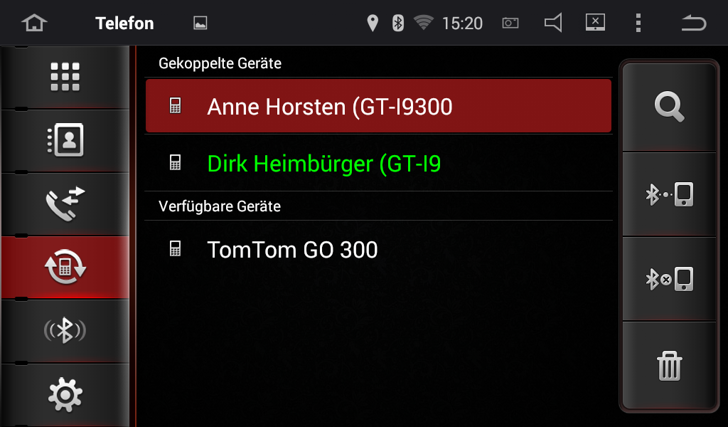 Telefonieren mit einem Android Autoradio