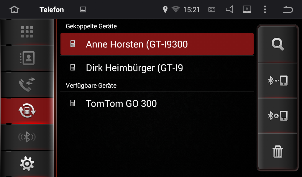 Telefonieren mit einem Android Autoradio