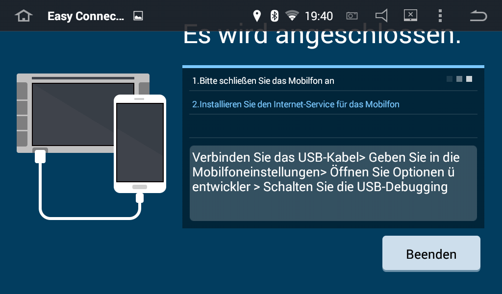 Spiegeln des Smartphonesauf ein Android Autoradio