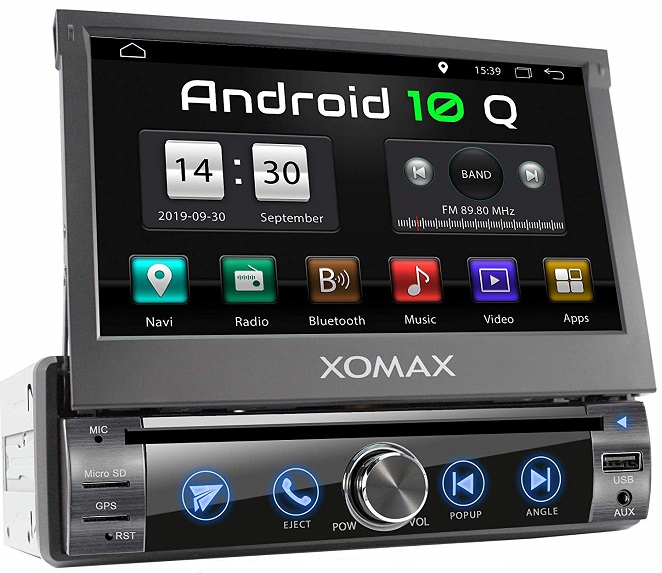 USB XOMAX XM-V780 Autoradio mit Mirrorlink I 7 Zoll / 18 cm Touchscreen I Bluetooth Freisprecheinrichtung I RDS I SD AUX MIC-IN I Anschlüsse für Rückfahrkamera und Lenkradfernbedienung I 1 DIN