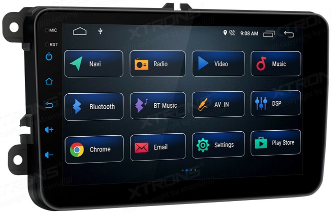 XTRONS 8 Auto Touchscreen Autoradio Auto Multimedia Player mit Android 8.1 Quad-Core Multimedia Player Full RCA Ausgang WiFi 4G Bluetooth 2GB RAM 16GB ROM OBD2 FÜR Volkswagen/SEAT/Skoda 
