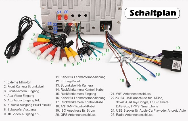 Erisin Autoradio mit Android 8